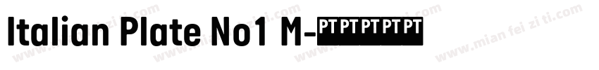 Italian Plate No1 M字体转换